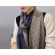 Sciarpa in cashmere jacquard GG 23 x 180 blu scuro