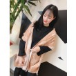Alta gamma replica Sciarpa in lana bicolore double face 50 x 200 marrone