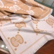 Alta gamma replica Sciarpa in lana bicolore double face 50 x 200 marrone