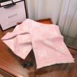 Qualità superiore replica Sciarpa in lana bicolore double face 50 x 200 Rosa
