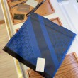 Qualità da grande replica Wool GG jacquard Sciarpa quadrata double face Blu