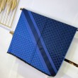 Qualità da grande replica Wool GG jacquard Sciarpa quadrata double face Blu