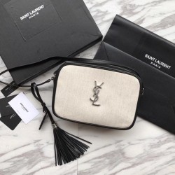 YSL Saint Laurent Medium LouLou Chain Bag Smooth Leather White